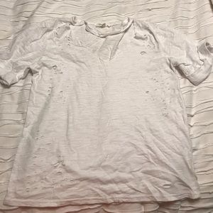 White distressed shirt NWOT